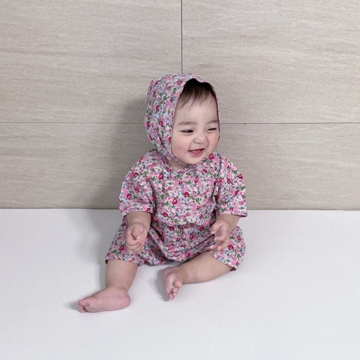 [PRE-ORDER] Floral Body Suit + Bonnet Set