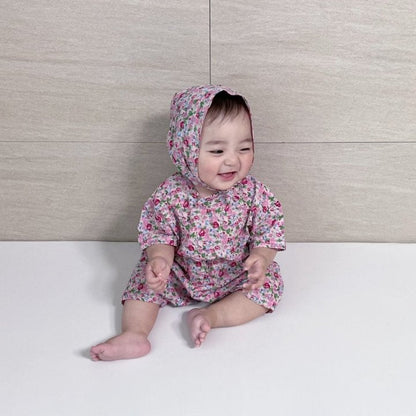 [PRE-ORDER] Floral Body Suit + Bonnet Set