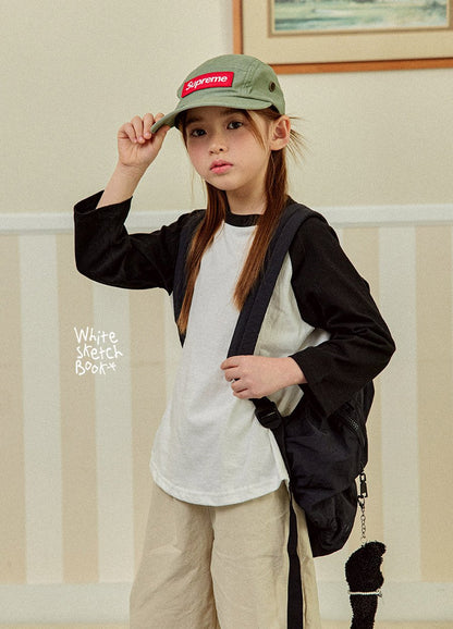 [PRE-ORDER] New Color Block Raglan 3/4 Sleeve T-Shirts