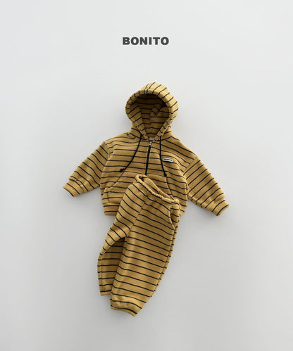 [PRE-ORDER] We Stripe Hoodie Jacket Bottom Set