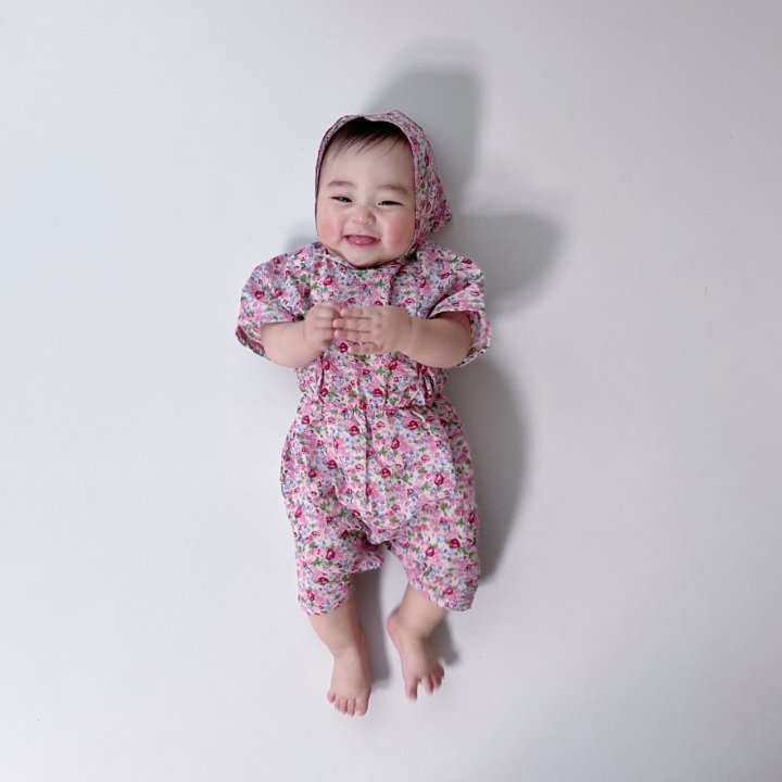 [PRE-ORDER] Floral Body Suit + Bonnet Set
