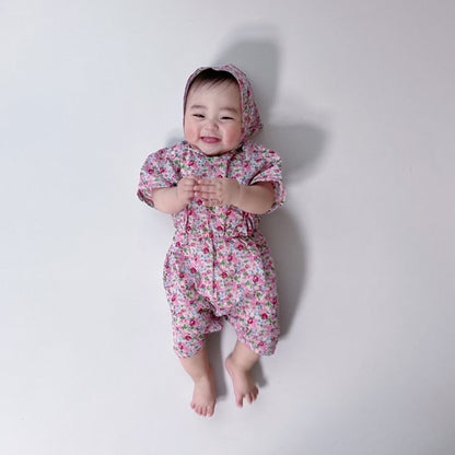 [PRE-ORDER] Floral Body Suit + Bonnet Set