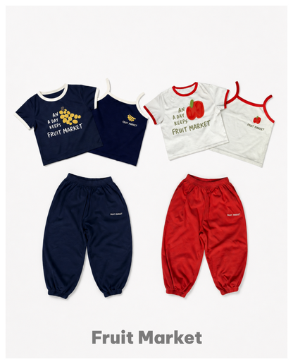 [PRE-ORDER] Pom Pom T-Shirts+Tank Top+Pants Set