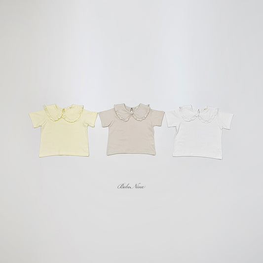 [PRE-ORDER] Frill Round Collar T-Shirts