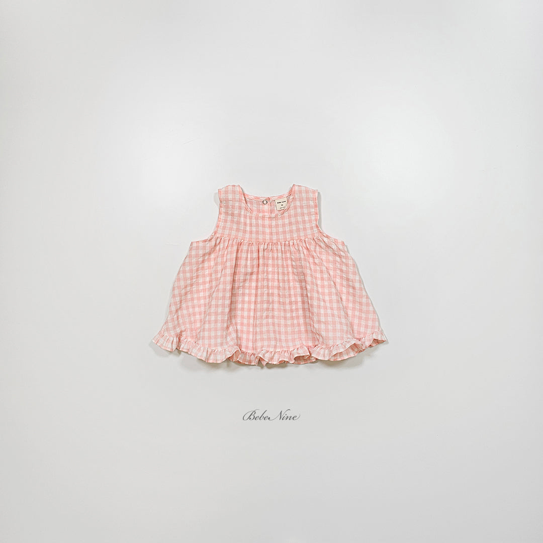 [PRE-ORDER] Check Frill Blouse