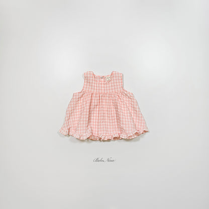 [PRE-ORDER] Check Frill Blouse