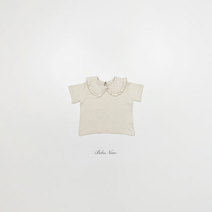[PRE-ORDER] Frill Round Collar T-Shirts