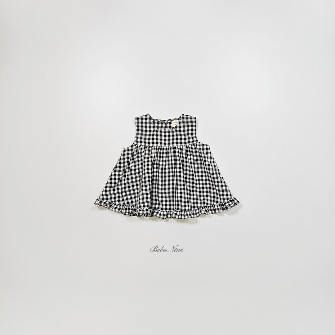 [PRE-ORDER] Check Frill Blouse