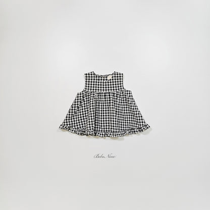 [PRE-ORDER] Check Frill Blouse