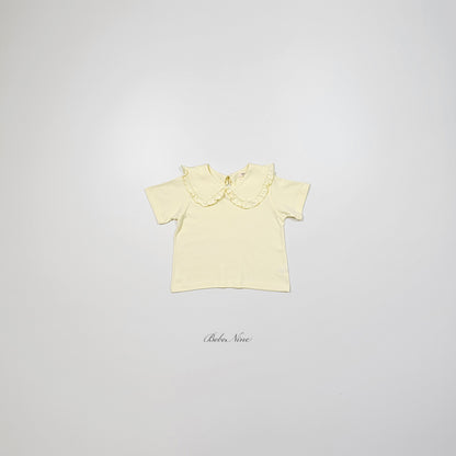 [PRE-ORDER] Frill Round Collar T-Shirts
