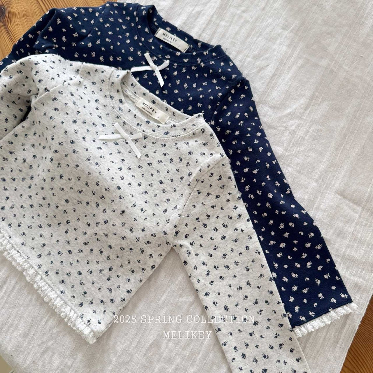 Rose Crop T-Shirts [Oatmeal/L(4-5yr)]