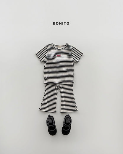 [PRE-ORDER] Slim Stripe Top Bottom Set