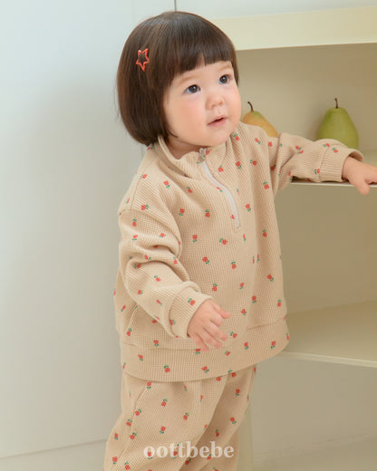 [PRE-ORDER] Sweet Waffle Anorak Top Bottom Set
