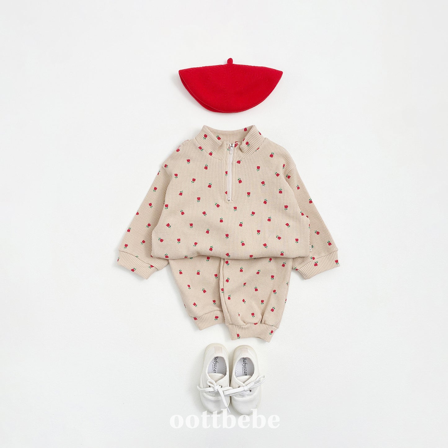 [PRE-ORDER] Sweet Waffle Anorak Top Bottom Set