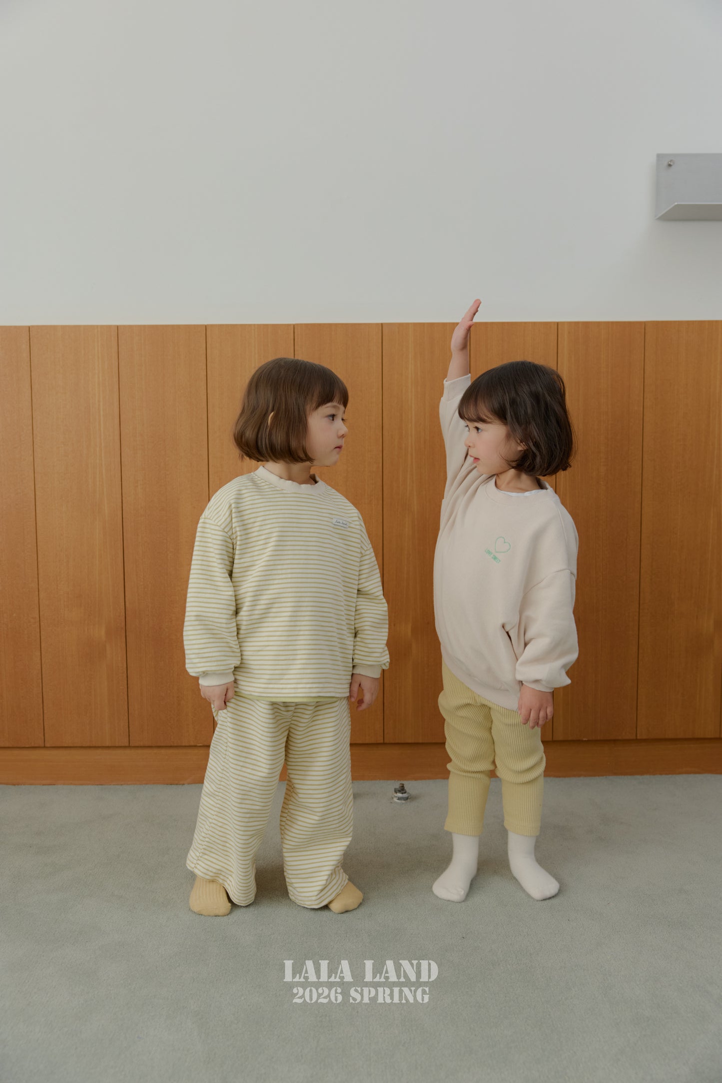 Cozy Ribbed Leggings [Blue, Beige/M(3-4yr)]
