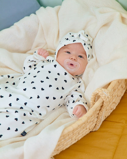 [PRE-ORDER] Petit Heart Body Suit + Bonnet Set