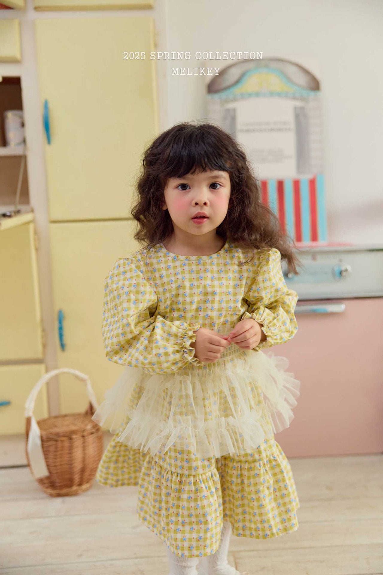 Check Floral Dress [S(2-3yr)]
