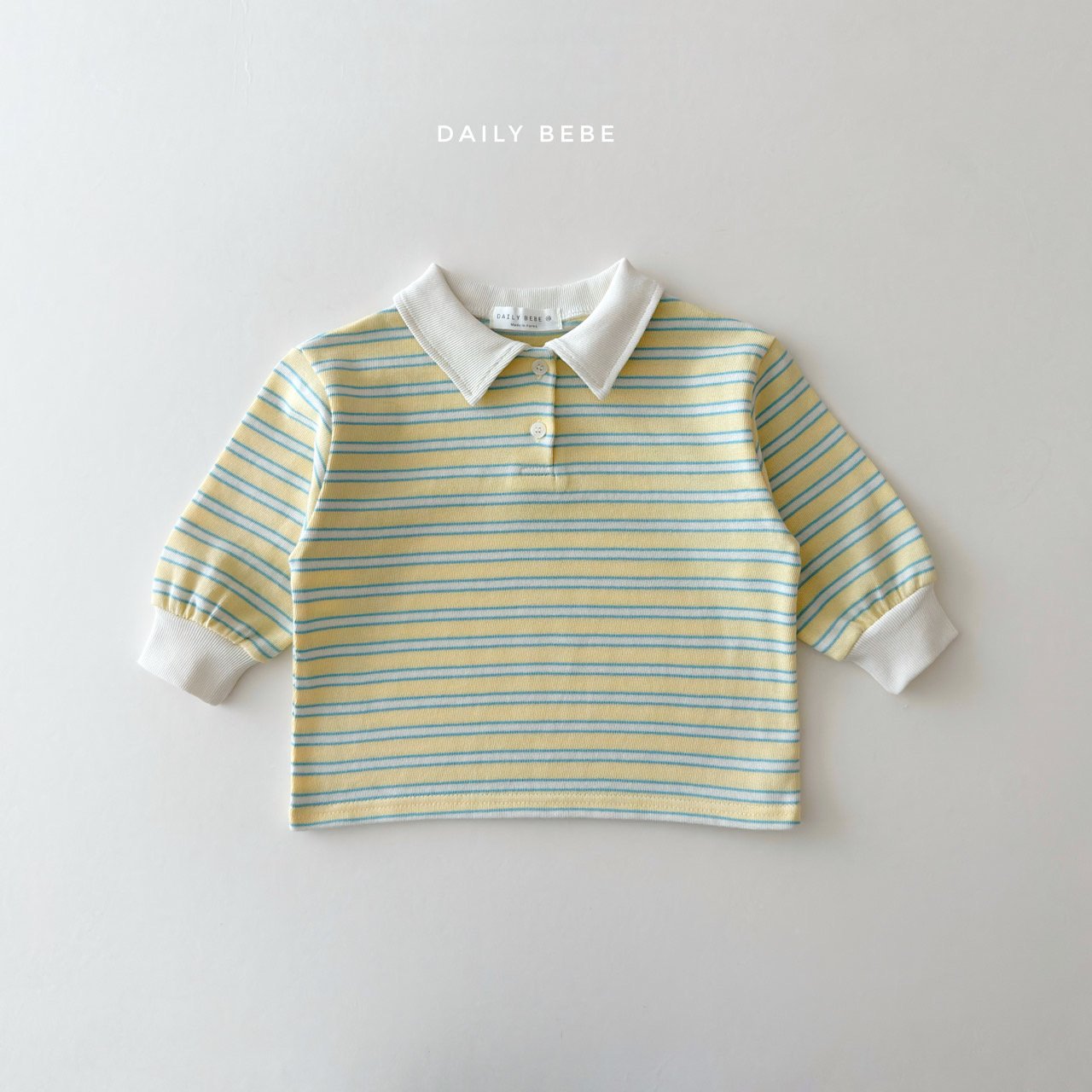 Cozy Collar T-Shirts [Yellow/M(3-4yr)]