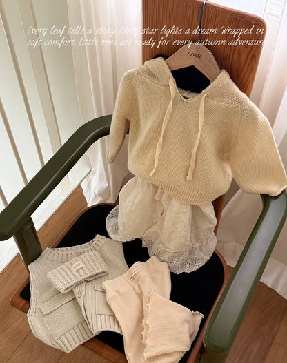 Cookie Sweater Hoodie Top [Red/L(3-5yr)]