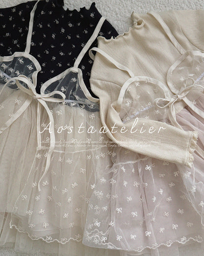 [PRE-ORDER] Lace Ribbon Open Dress