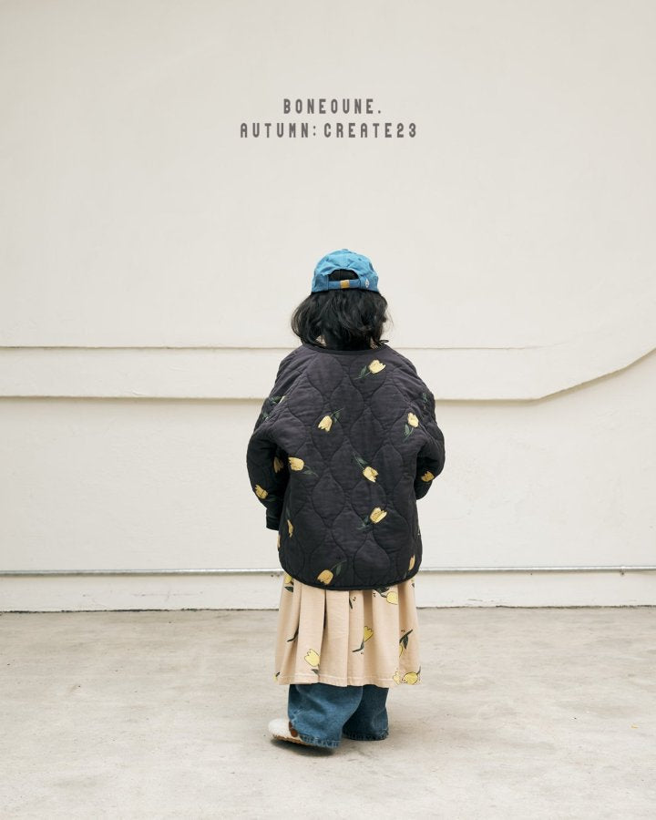 Floral Jacket [Charcoal/M(3-4yr)]