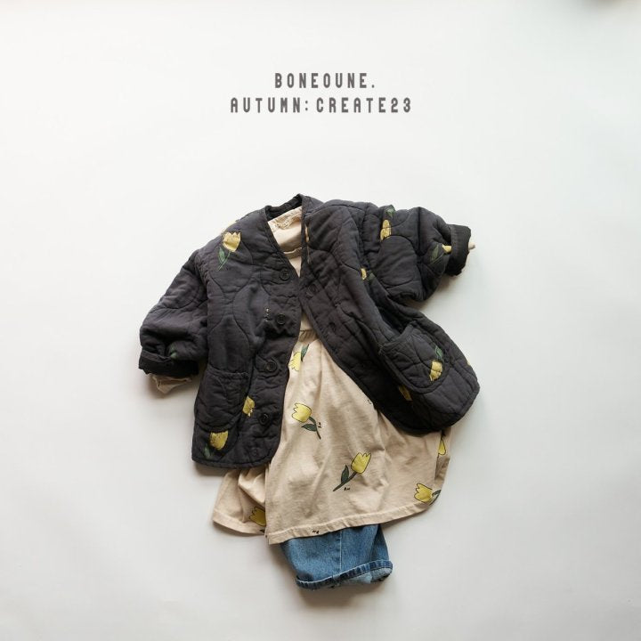 Floral Jacket [Charcoal/M(3-4yr)]