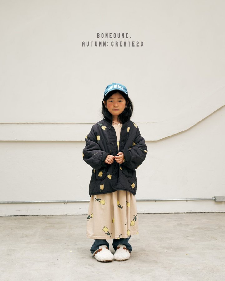 Floral Jacket [Charcoal/M(3-4yr)]