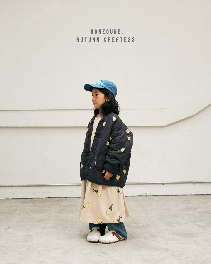 Floral Jacket [Charcoal/M(3-4yr)]