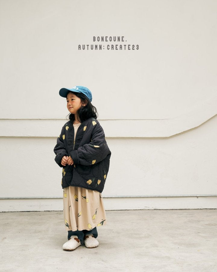 Floral Jacket [Charcoal/M(3-4yr)]