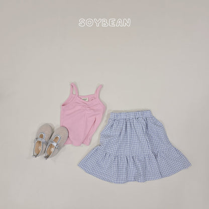 [PRE-ORDER] Tank Top Check Skirts Set
