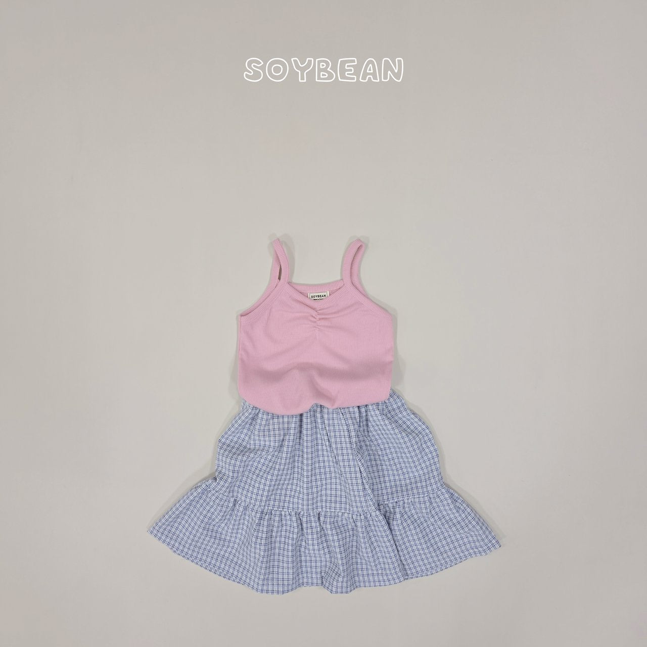 [PRE-ORDER] Tank Top Check Skirts Set