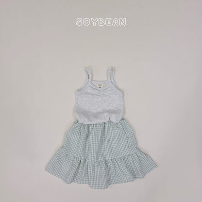 [PRE-ORDER] Tank Top Check Skirts Set