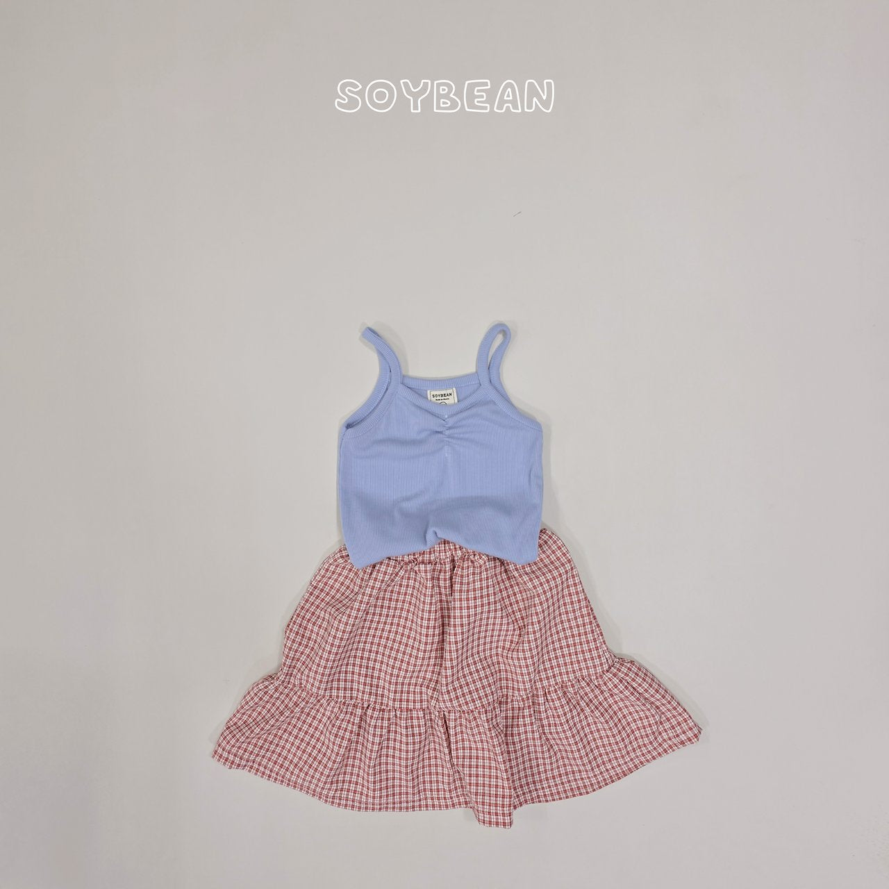 [PRE-ORDER] Tank Top Check Skirts Set