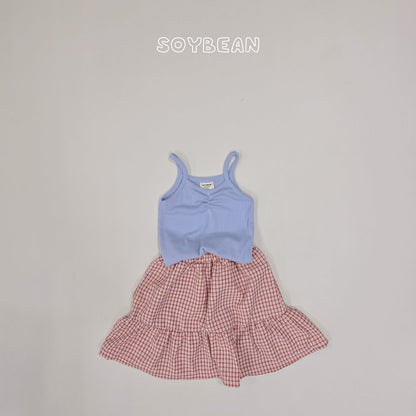[PRE-ORDER] Tank Top Check Skirts Set