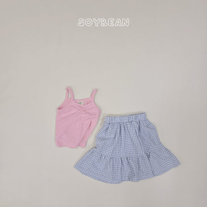 [PRE-ORDER] Tank Top Check Skirts Set