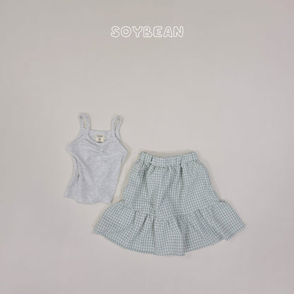 [PRE-ORDER] Tank Top Check Skirts Set