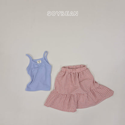 [PRE-ORDER] Tank Top Check Skirts Set