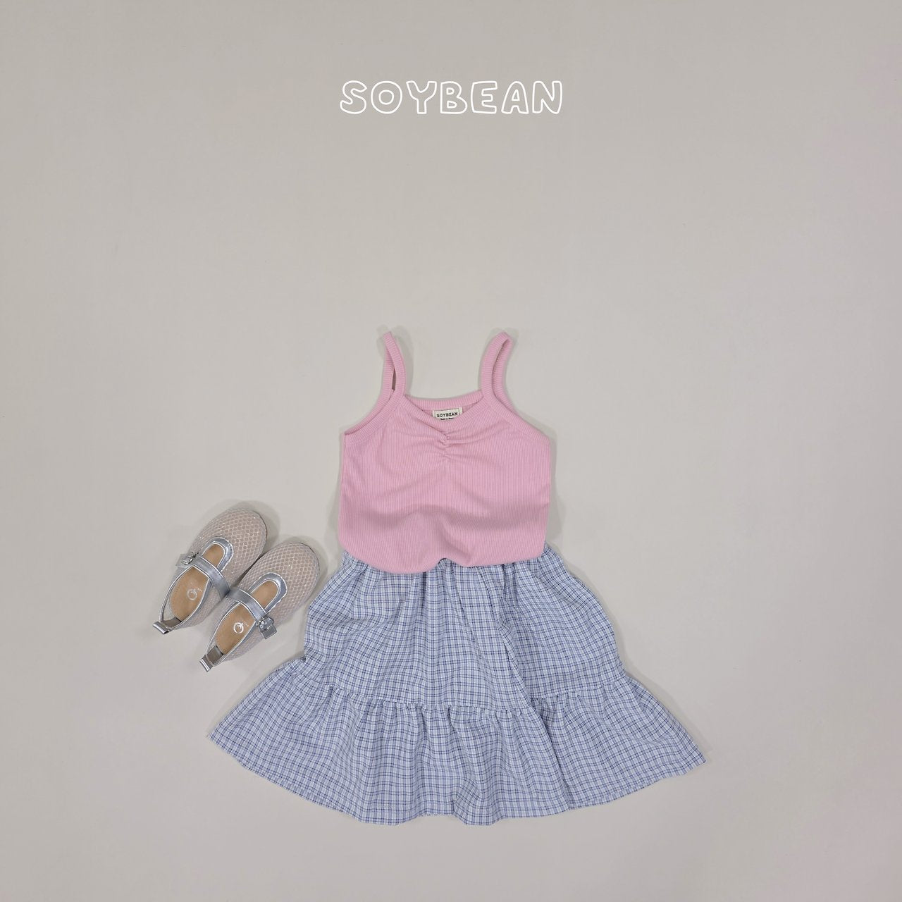 [PRE-ORDER] Tank Top Check Skirts Set