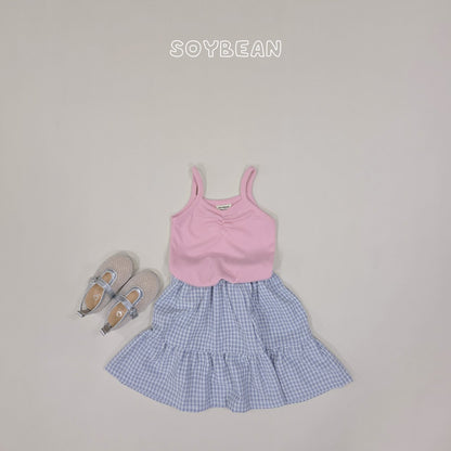 [PRE-ORDER] Tank Top Check Skirts Set
