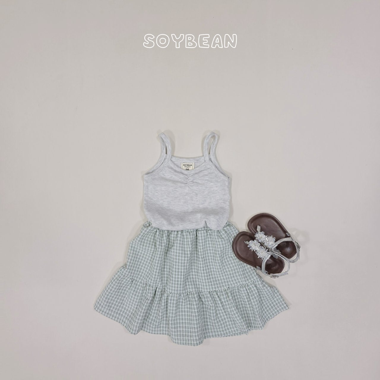 [PRE-ORDER] Tank Top Check Skirts Set