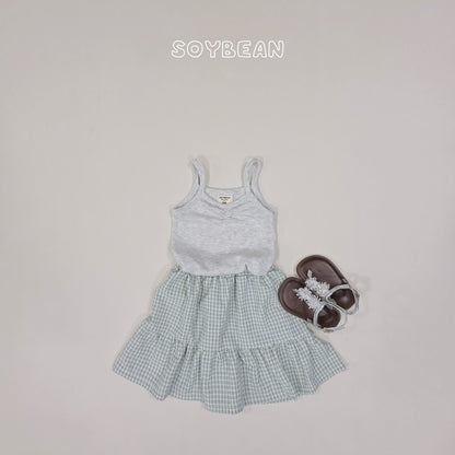[PRE-ORDER] Tank Top Check Skirts Set