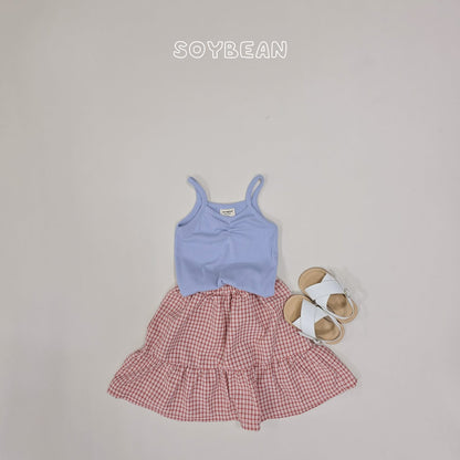 [PRE-ORDER] Tank Top Check Skirts Set