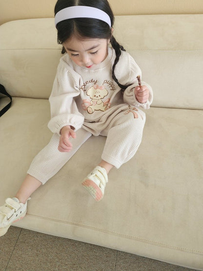 Puppy Top Bottom Set [Beige/5/S(2-3yr)]