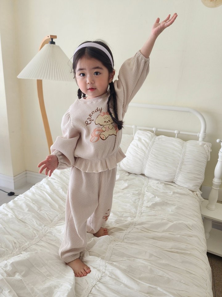 Puppy Top Bottom Set [Beige/5/S(2-3yr)]