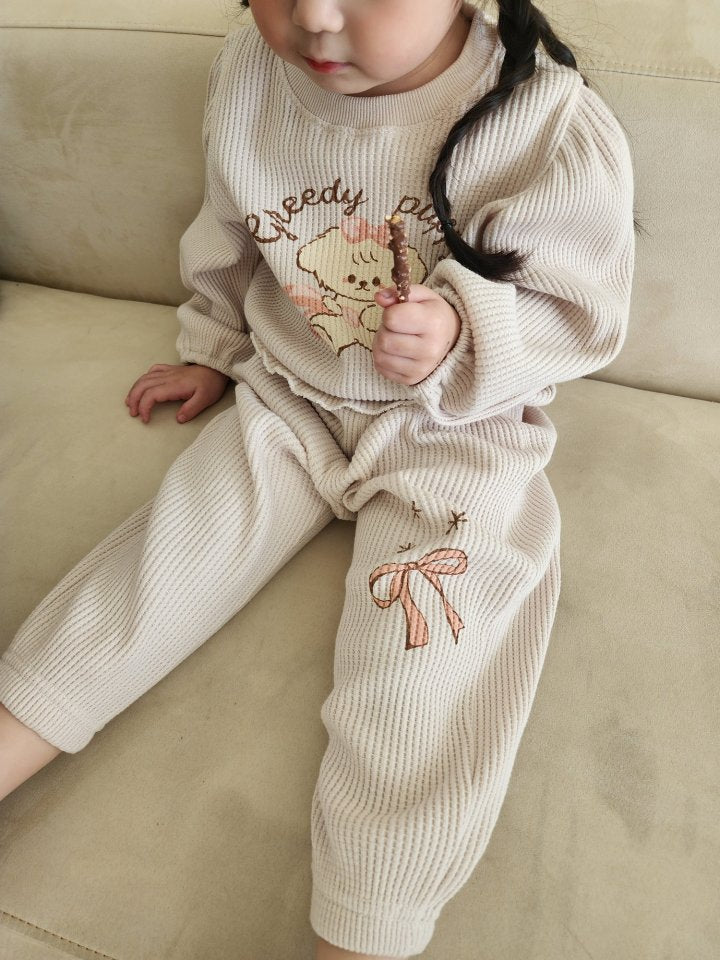 Puppy Top Bottom Set [Beige/5/S(2-3yr)]