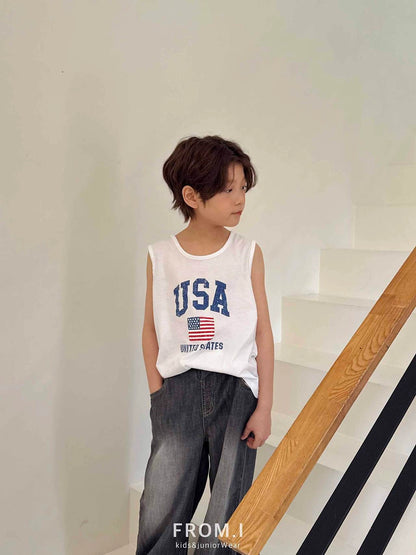USA T-Shirts [Ivory/S(3-4yr)]