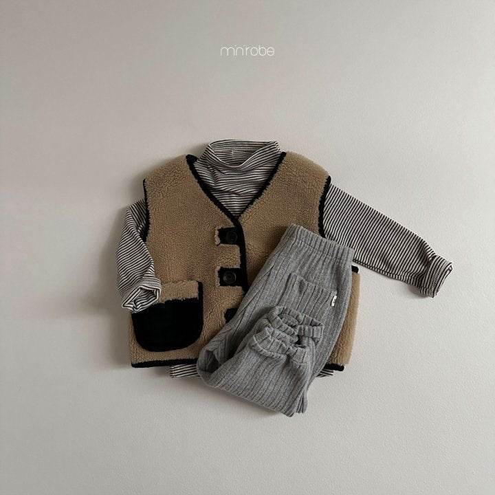 Snow Ribbed Pants [Melange Grey/M(18-24m)]