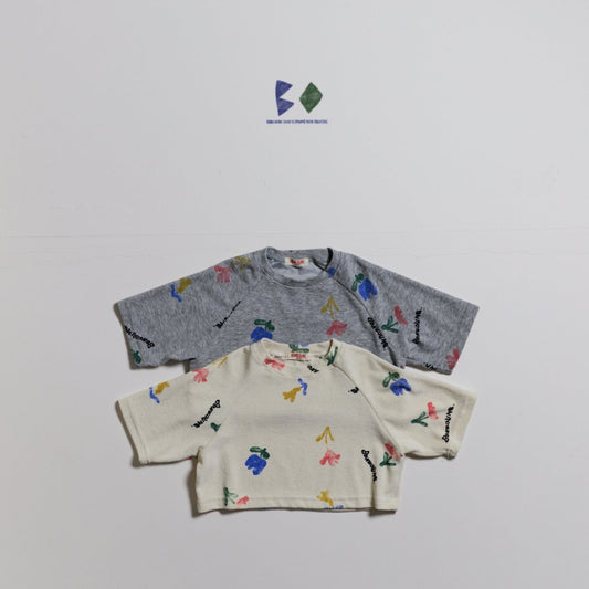 [PRE-ORDER] Floral Terry Crop T-Shirts