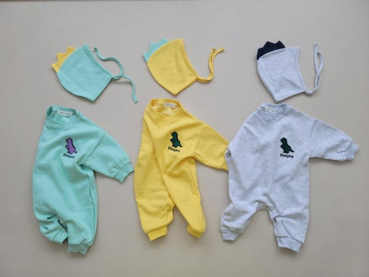 [PRE-ORDER] Dino Body Suit + Bonnet Set