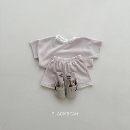 Waffle Top Bottom Set [Beige/L(4-5yr)]